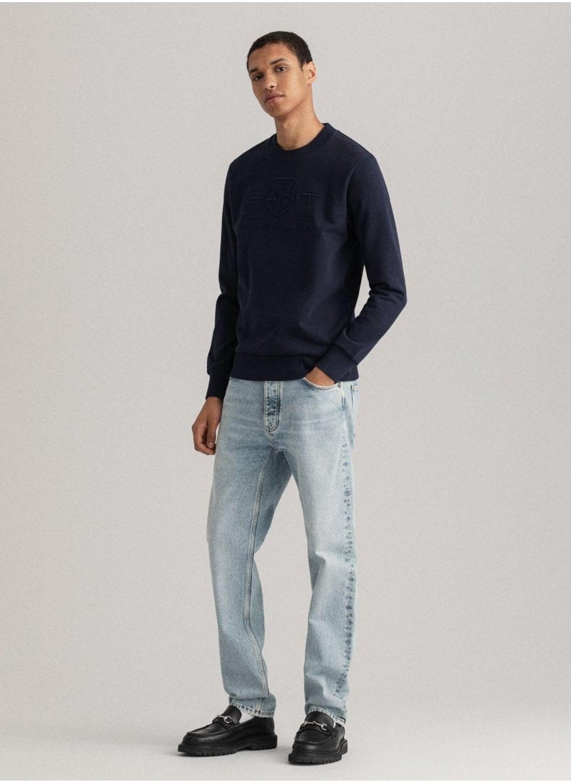 Gant Tonal Shield Crew Neck Sweatshirt