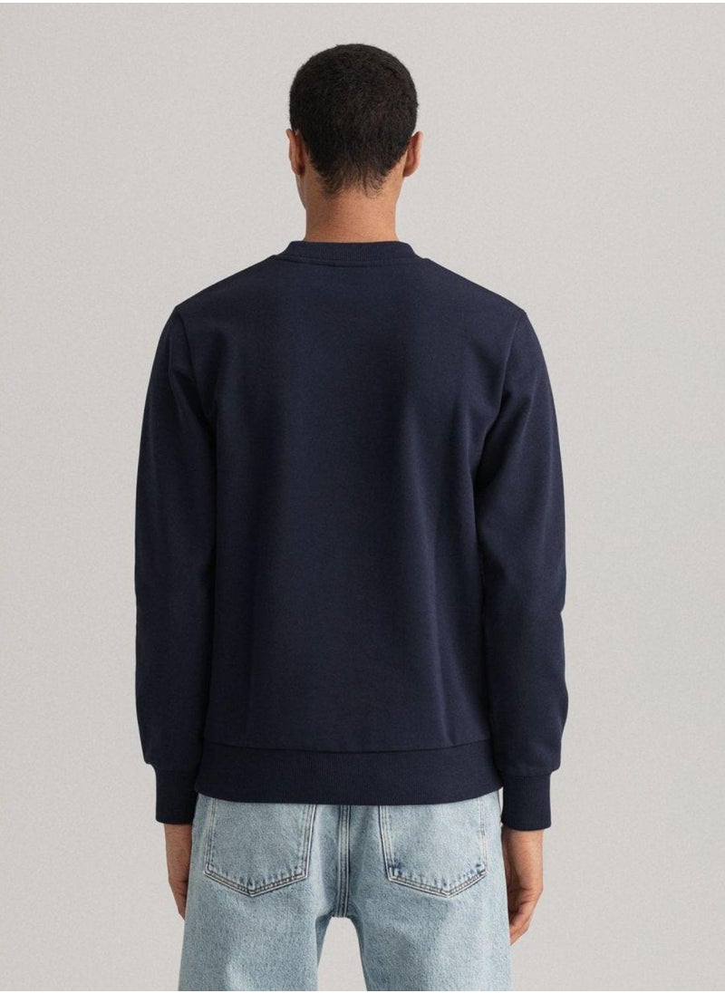 Gant Tonal Shield Crew Neck Sweatshirt