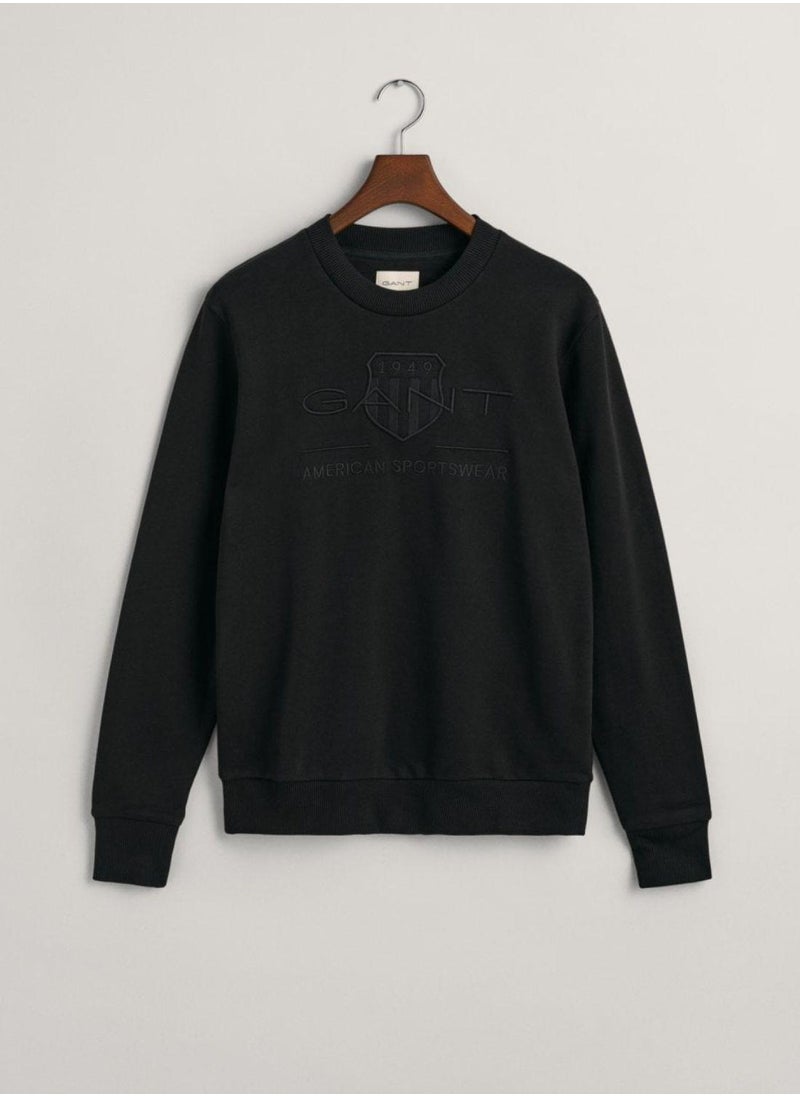 Gant Tonal Shield Crew Neck Sweatshirt