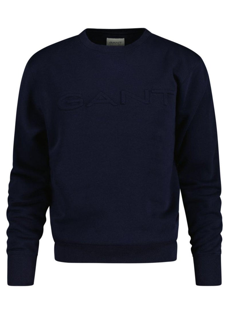 Gant Embossed Crew Neck Sweatshirt