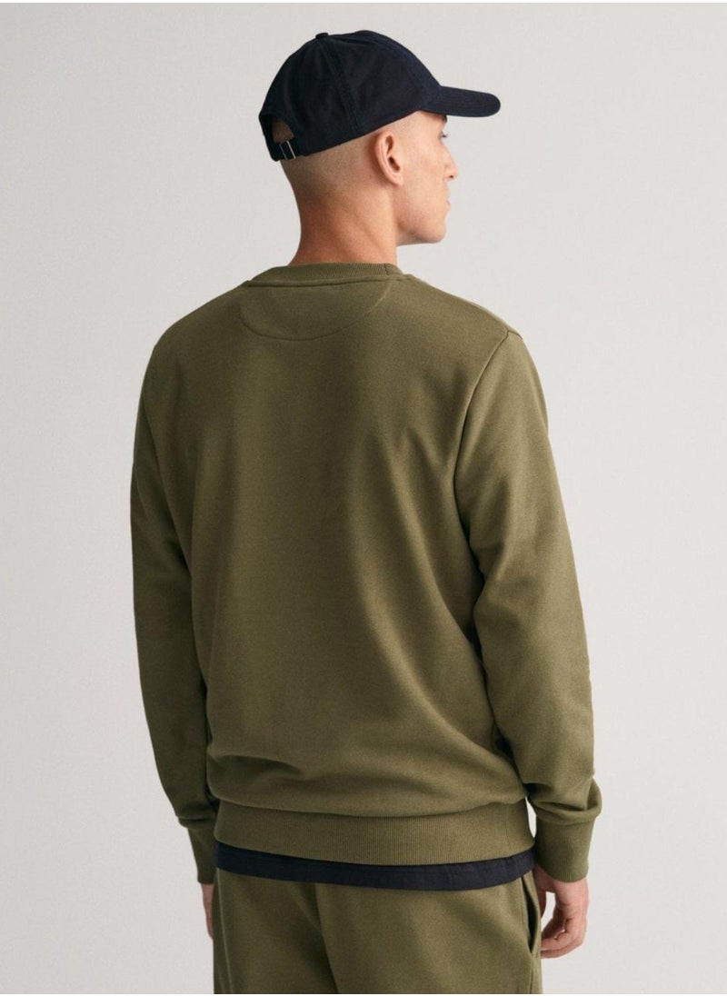 Gant Tonal Shield Crew Neck Sweatshirt