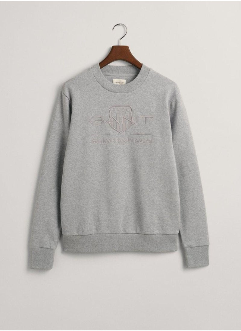 Gant Tonal Shield Crew Neck Sweatshirt