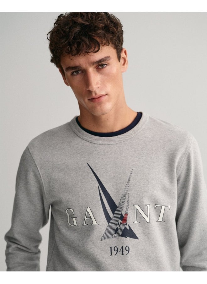 Gant Sail Print Crew Neck Sweatshirt