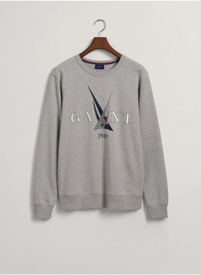 Gant Sail Print Crew Neck Sweatshirt