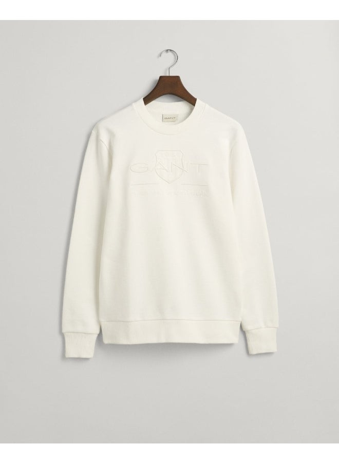 Gant Tonal Shield Crew Neck Sweatshirt