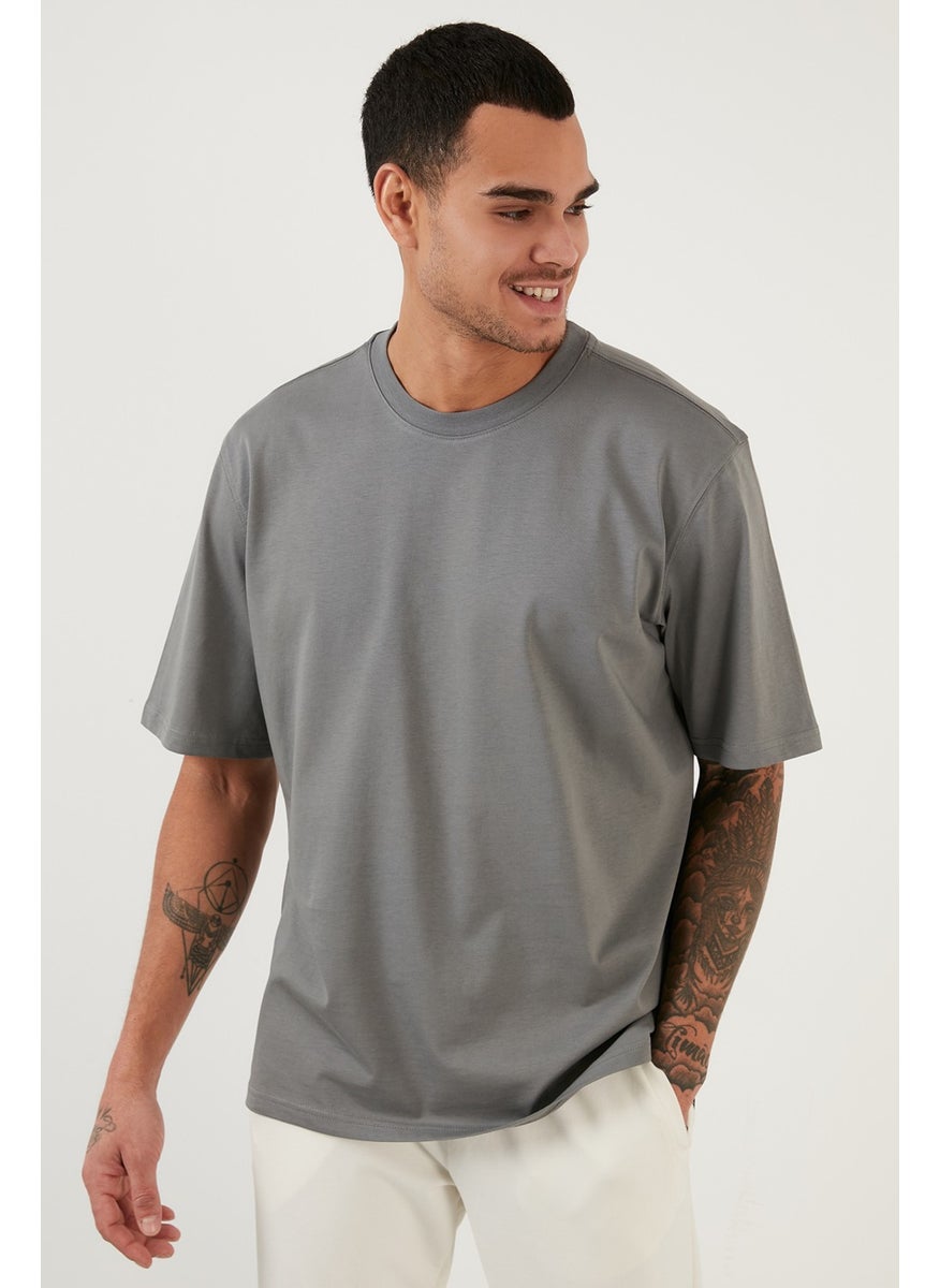 Cotton Oversize Crew Neck Basic T Shirt Men's T Shirt 5902365