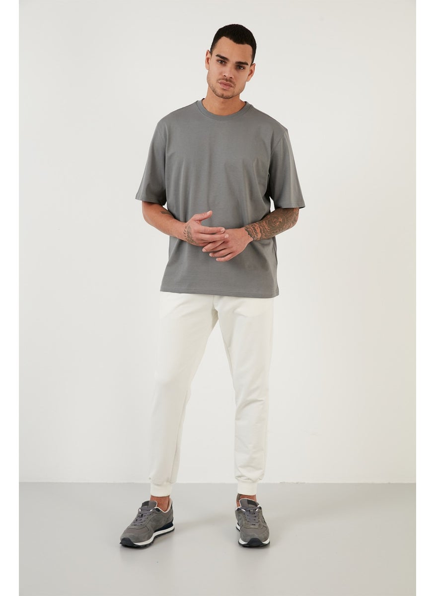 Cotton Oversize Crew Neck Basic T Shirt Men's T Shirt 5902365