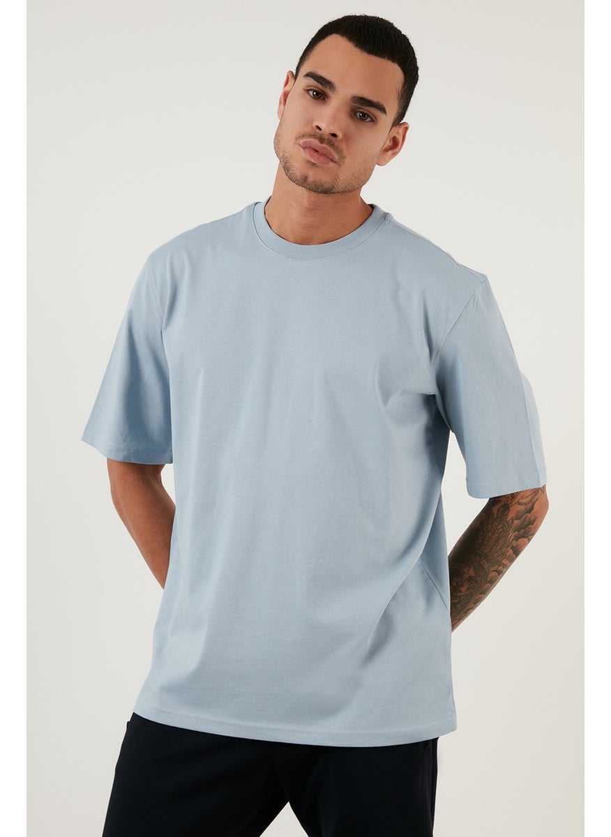 Cotton Oversize Crew Neck Basic T Shirt Men's T Shirt 5902365