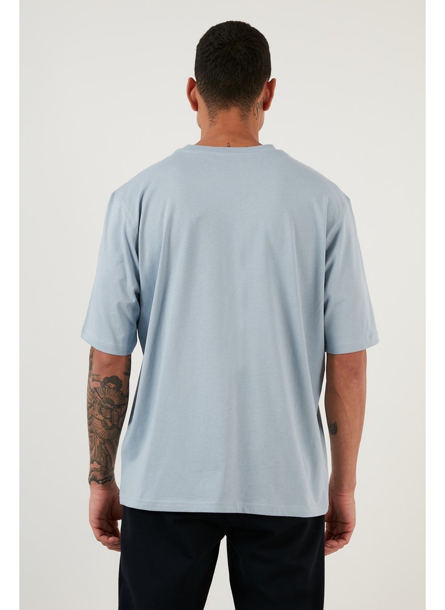 Cotton Oversize Crew Neck Basic T Shirt Men's T Shirt 5902365