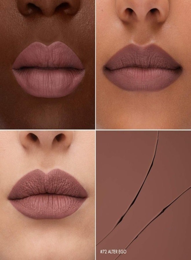 SEPHORA COLLECTION Cream Lip Stain 10HR Liquid Lipstick - 72 Alter-ego - Matte Deep Mauve Nude 5ml