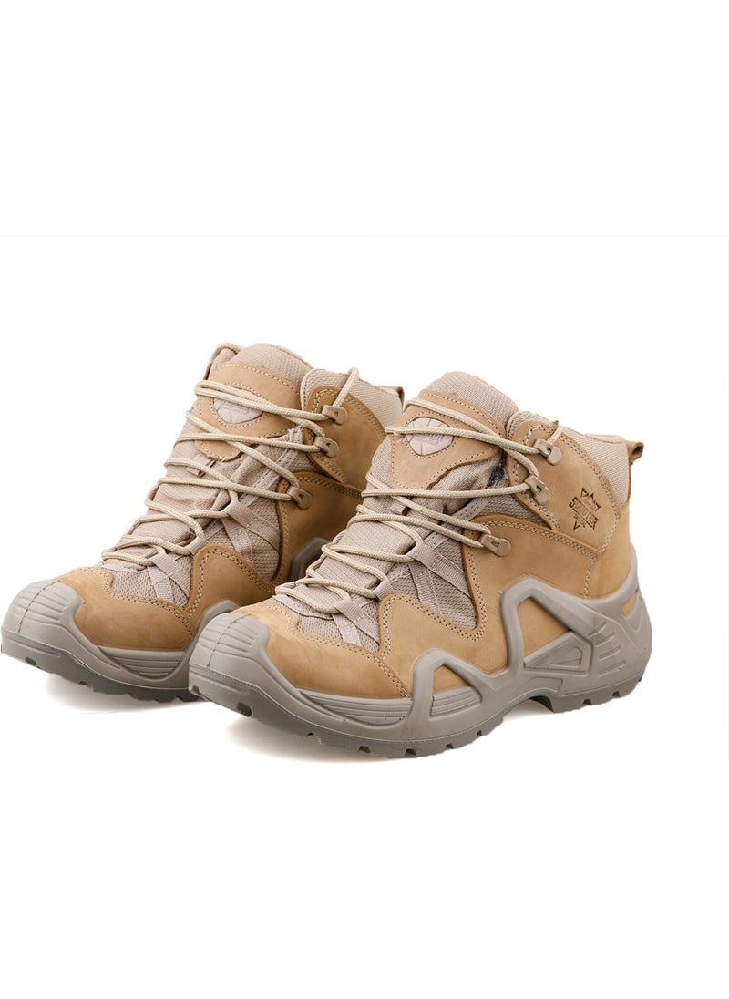 Scooter Leather Beige Men's Waterproof Tactical Boots P1492NBJ