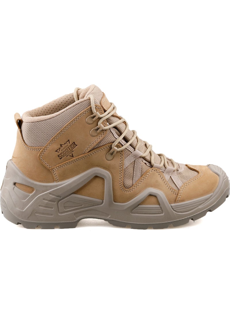 Scooter Leather Beige Men's Waterproof Tactical Boots P1492NBJ