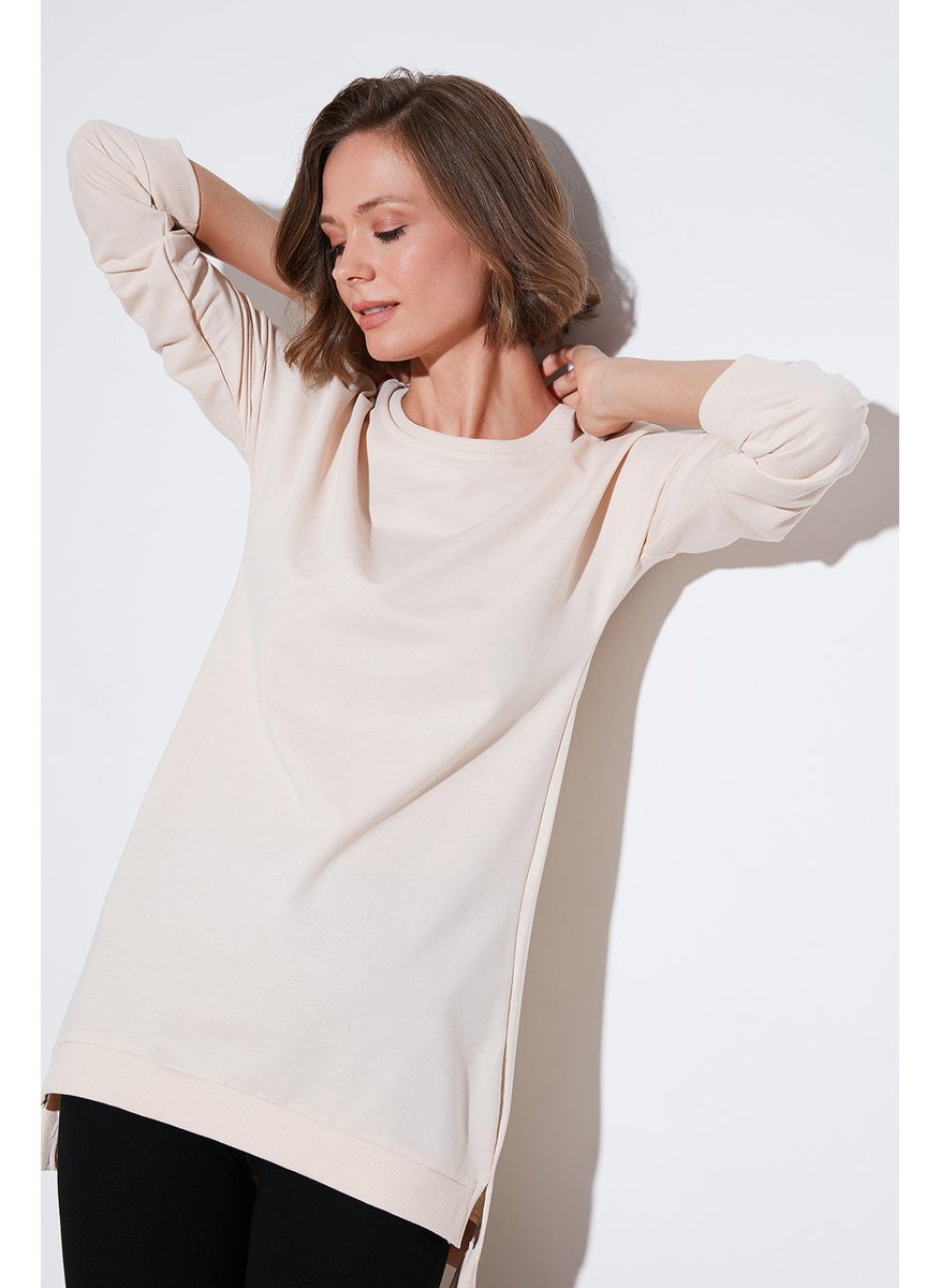 Modest Cotton Crew Neck Oversize Fit Tunic Women's Tunic 5864896