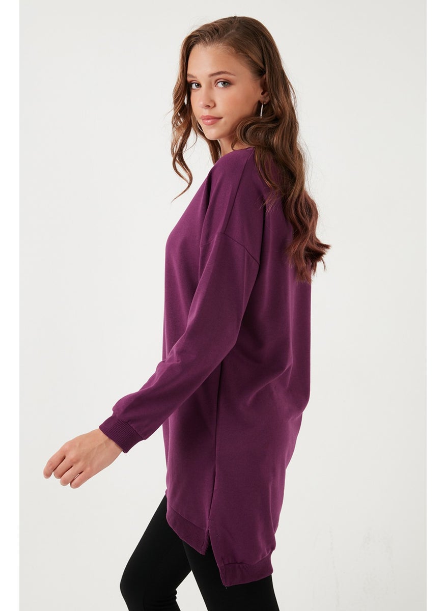 Modest Cotton Crew Neck Oversize Fit Tunic Women's Tunic 5864896