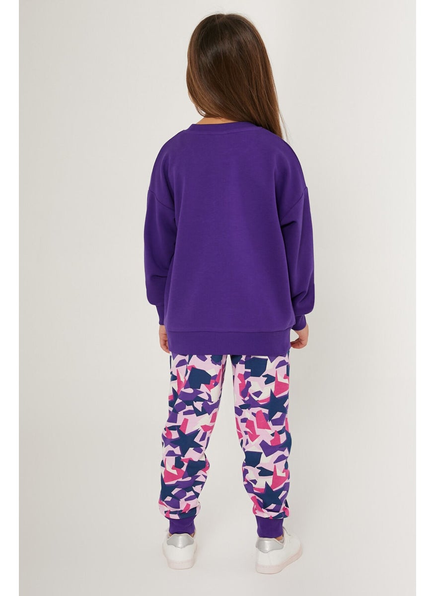 Girl Power Purple Girls' Tracksuit Set