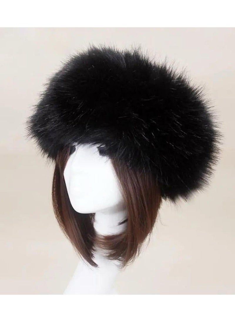 Trend Black Plush Fur Kalpak Hat