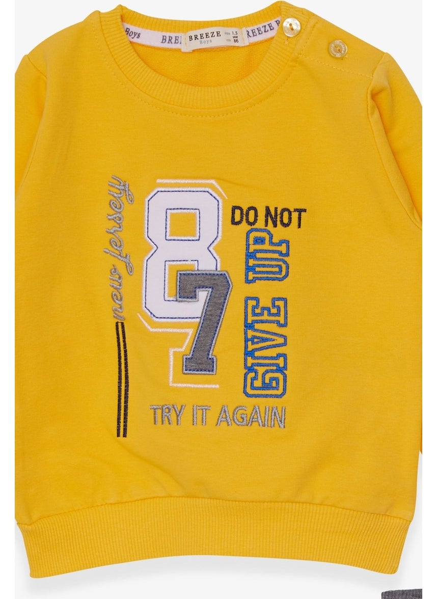 Boys Tracksuit Set Yellow With Number Embroidery (1.5-5 Years)