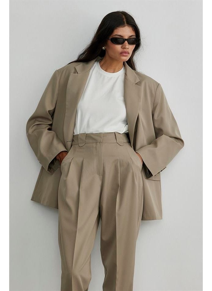 Saud Collection Light Khaki Masculine Blazer Jacket