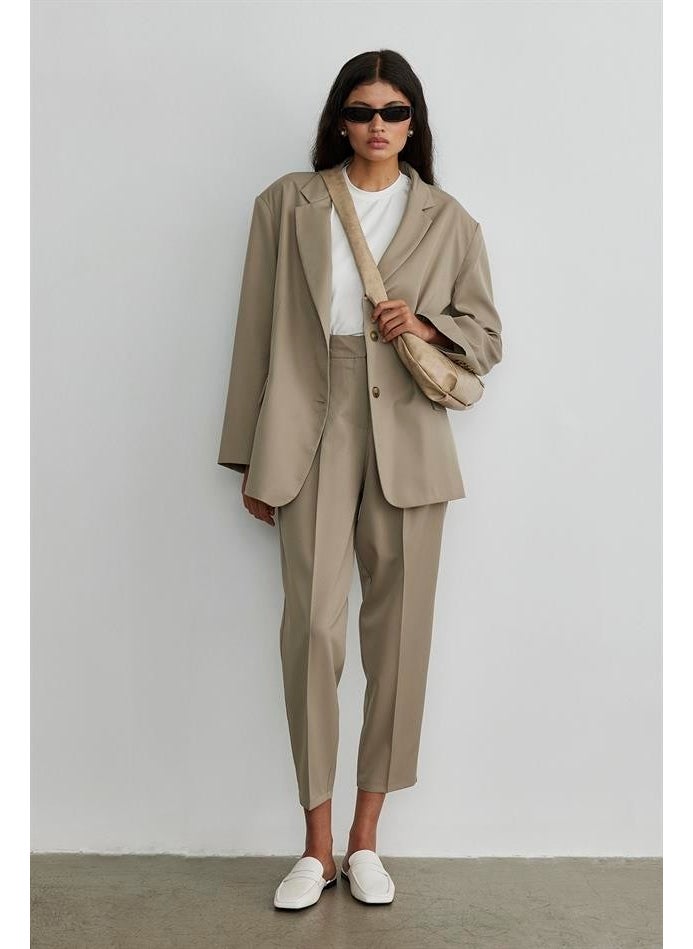 Saud Collection Light Khaki Masculine Blazer Jacket