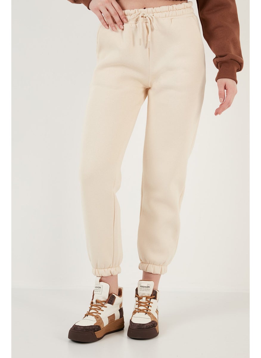 Cotton Regular Fit Raised Jogger Sweatpants Women's Sweatpants 5864276K