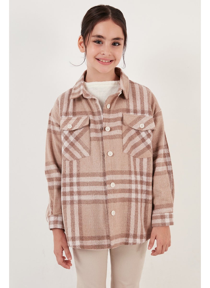 Plaid Cotton Double Pocket Winter Lumberjack Girl Shirt CF24W81783