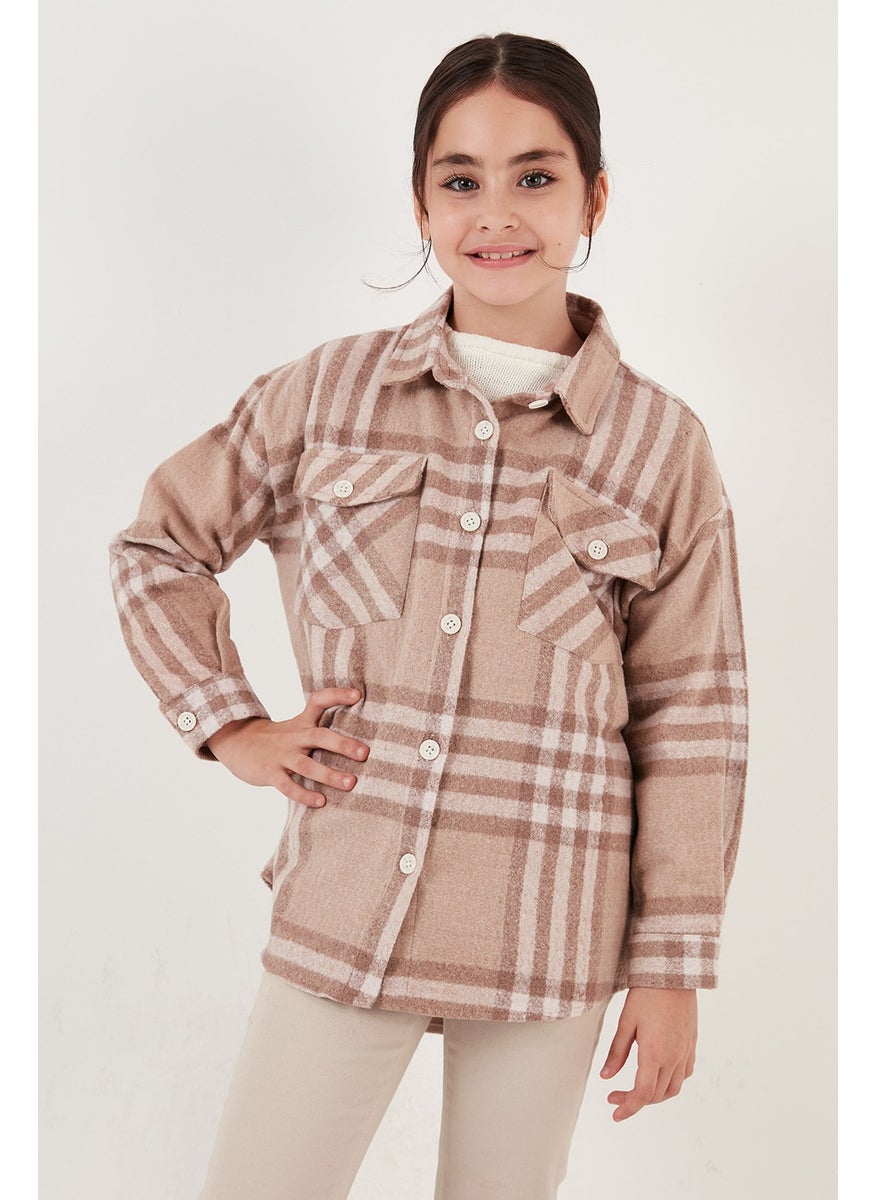 Plaid Cotton Double Pocket Winter Lumberjack Girl Shirt CF24W81783