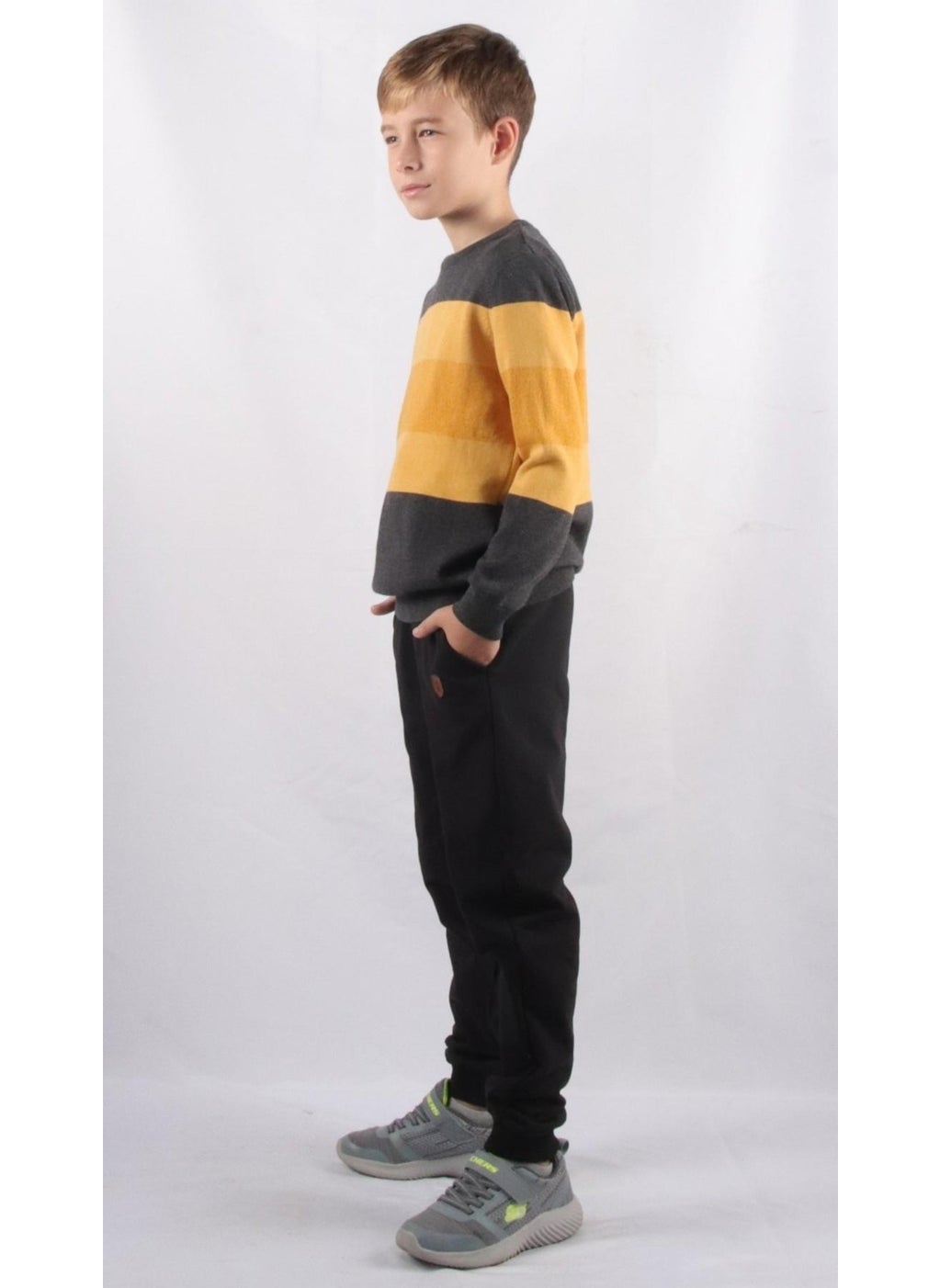 Special Collection Color Block Kids Knit Sweater (C21-5192)