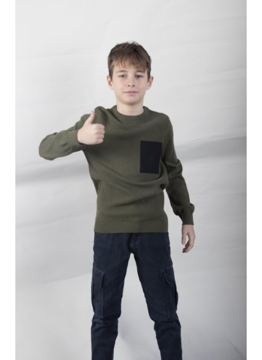 Pocket Detailed Child Knitwear SWEATER(C22-18937)