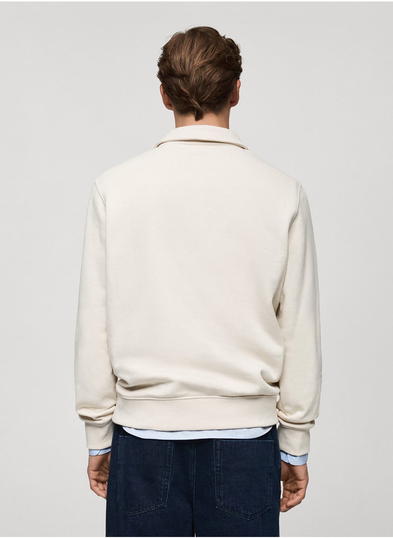 Polo Neck Sweatshirt