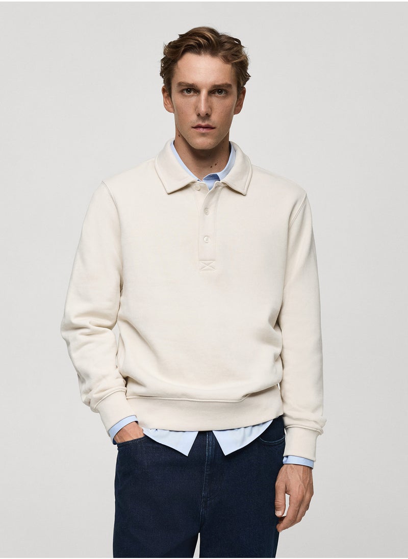 Polo Neck Sweatshirt