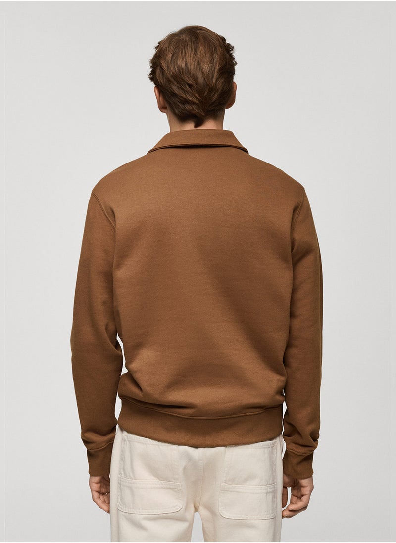 Polo Neck Sweatshirt