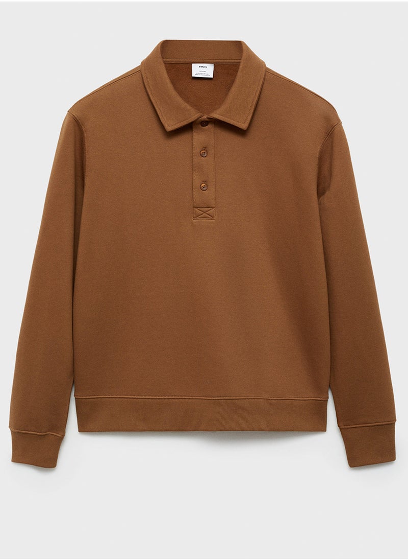 Polo Neck Sweatshirt