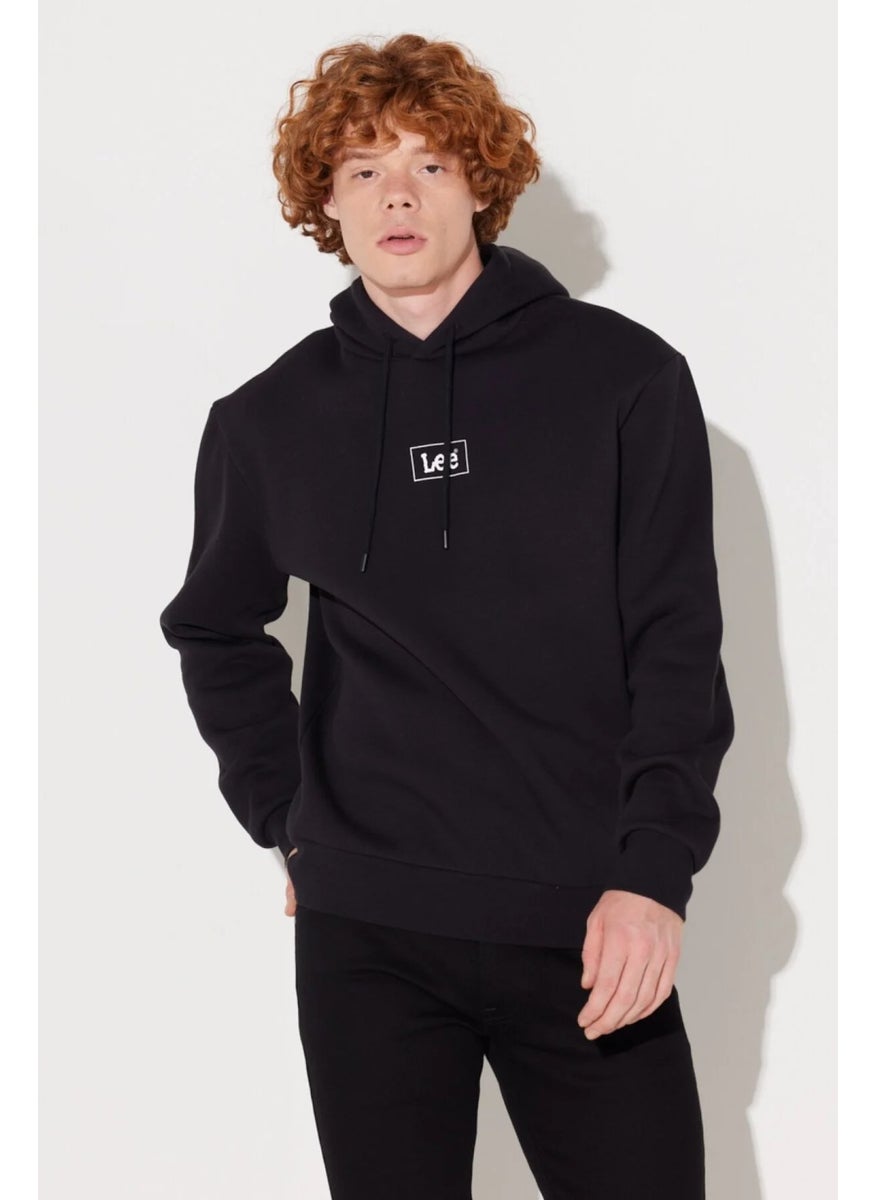 Lee Hooded Regular Fit Black Men's Sweatshirt L212302001