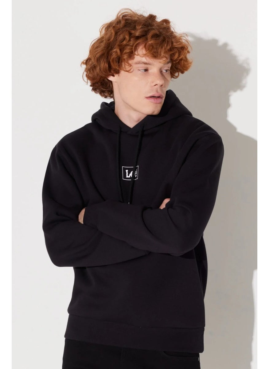 Lee Hooded Regular Fit Black Men's Sweatshirt L212302001