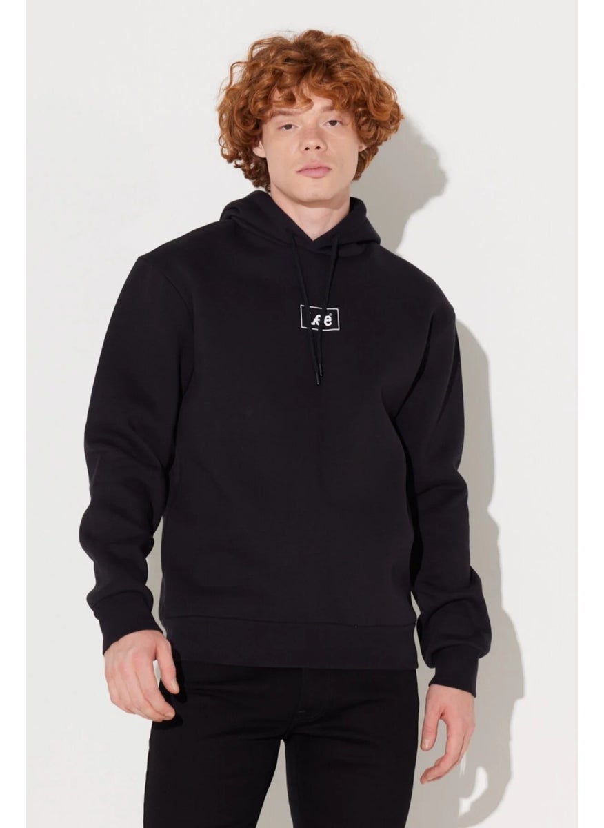 Lee Hooded Regular Fit Black Men's Sweatshirt L212302001