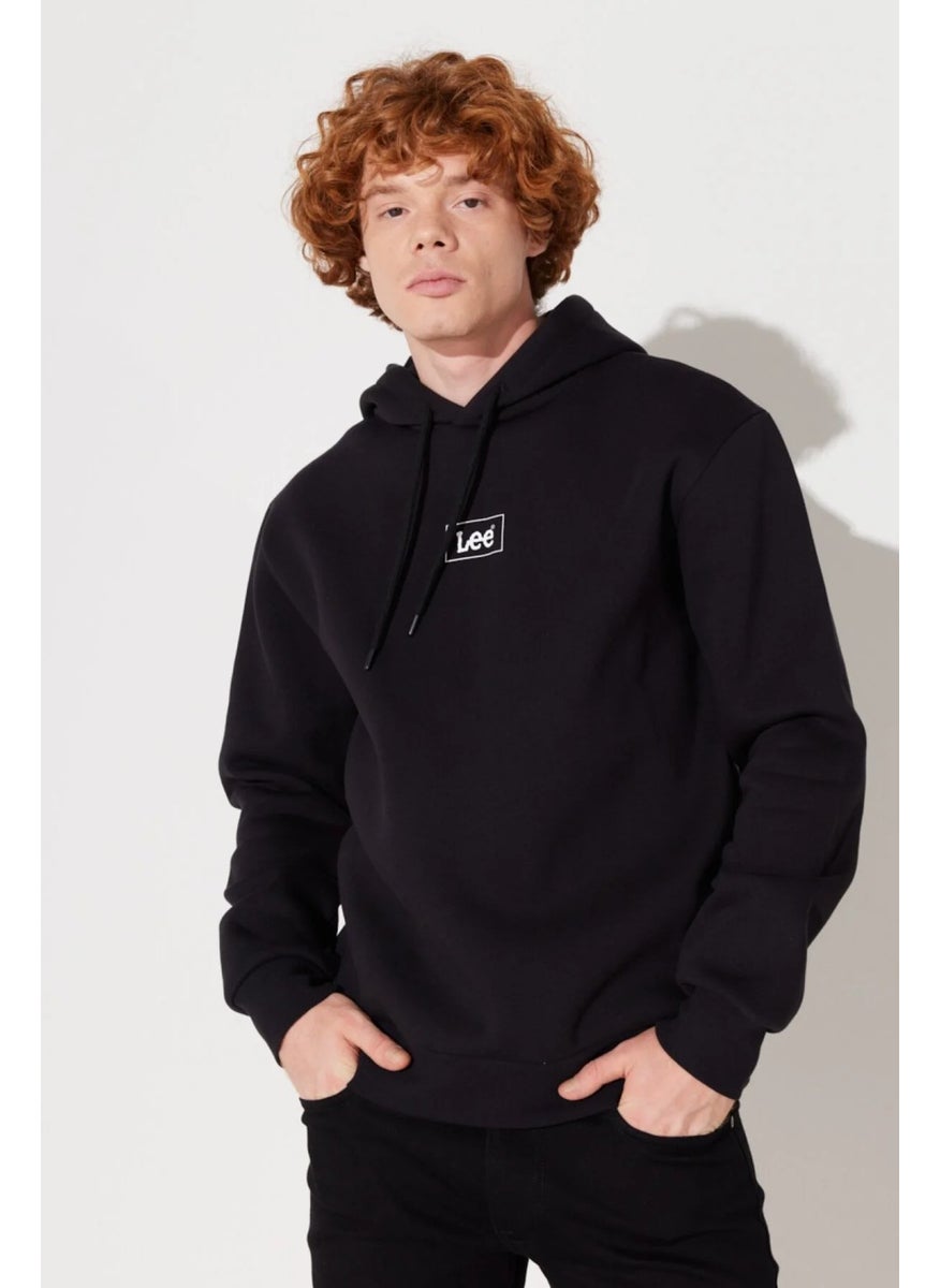 Lee Hooded Regular Fit Black Men's Sweatshirt L212302001