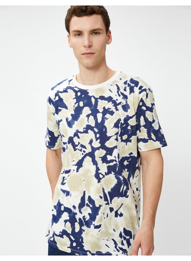 Abstract Printed T-Shirt Crew Neck Short Sleeve