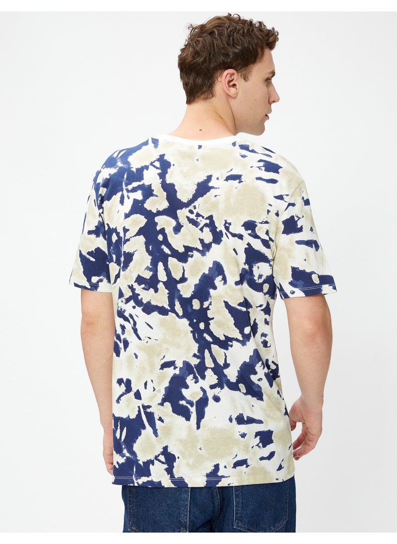 Abstract Printed T-Shirt Crew Neck Short Sleeve