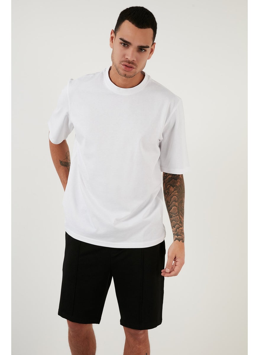 Cotton Oversize Crew Neck Basic T Shirt Men's T Shirt 5902365