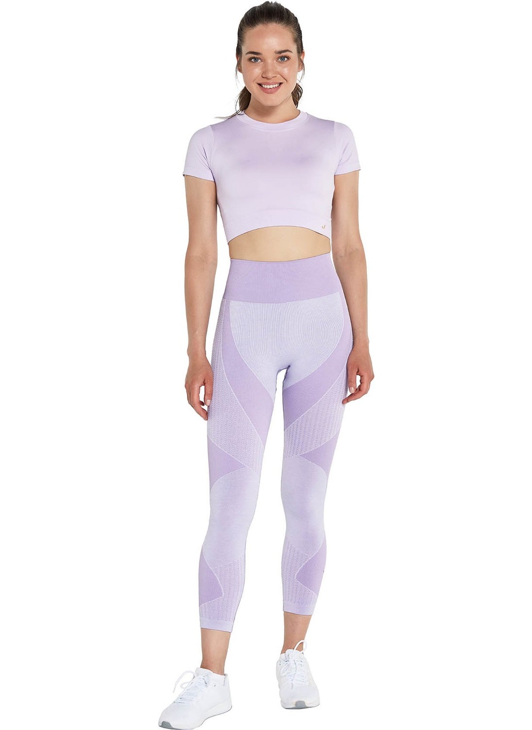 Captiva Soft Textured & Stretchy Crop Top Purple