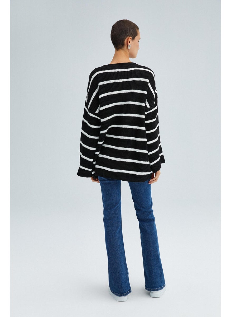 Touche Striped Oversize Knit Tunic