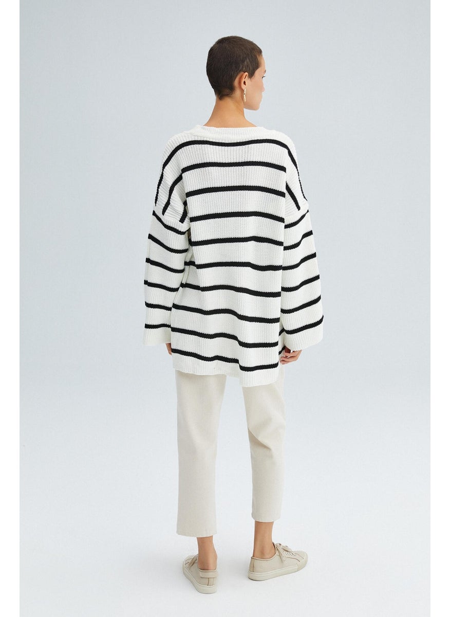 Touche Striped Oversize Knit Tunic