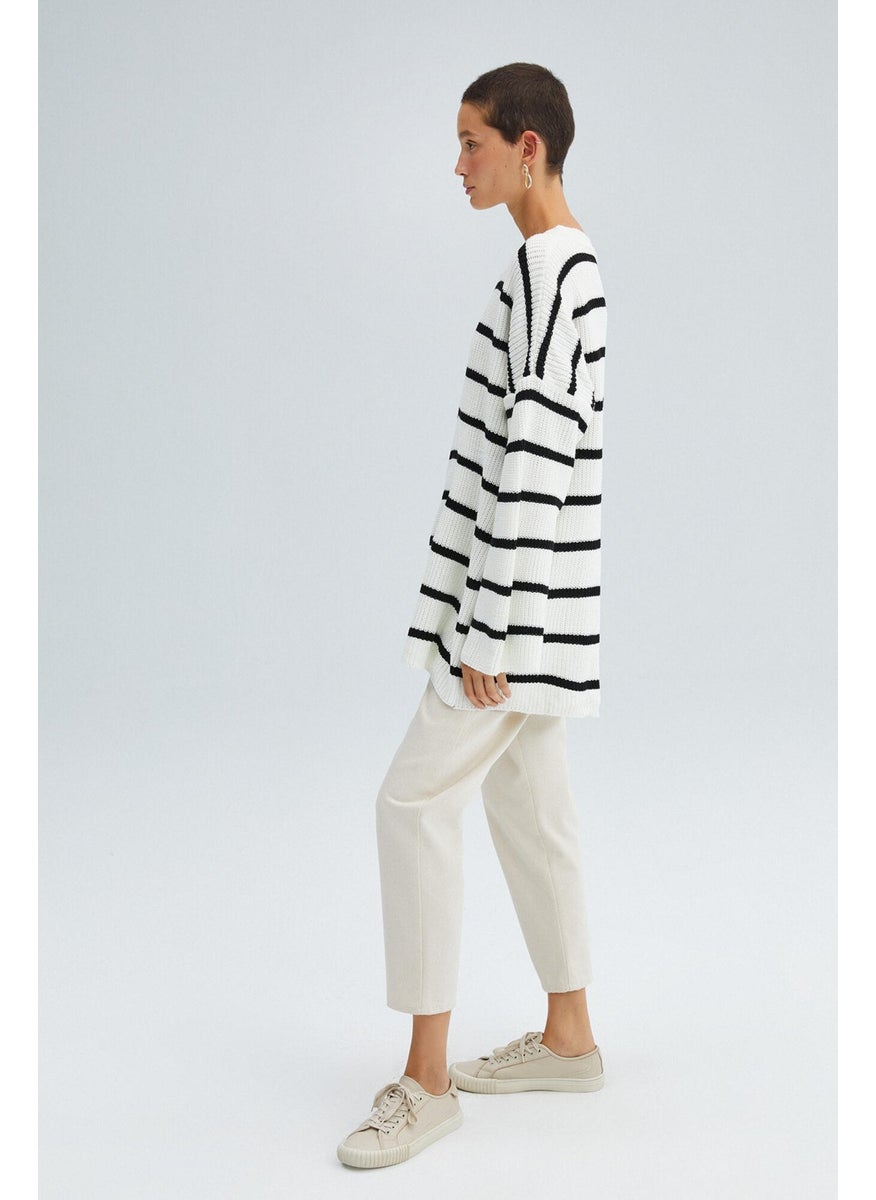 Touche Striped Oversize Knit Tunic