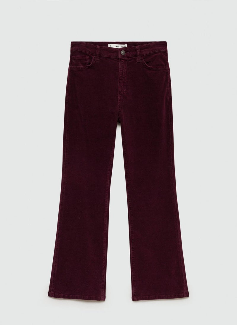 Sienna Flared Cropped Corduroy Trousers