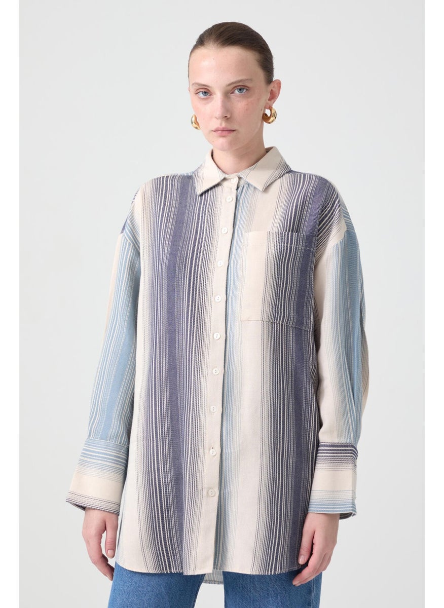 Natural Texture Striped Shirt