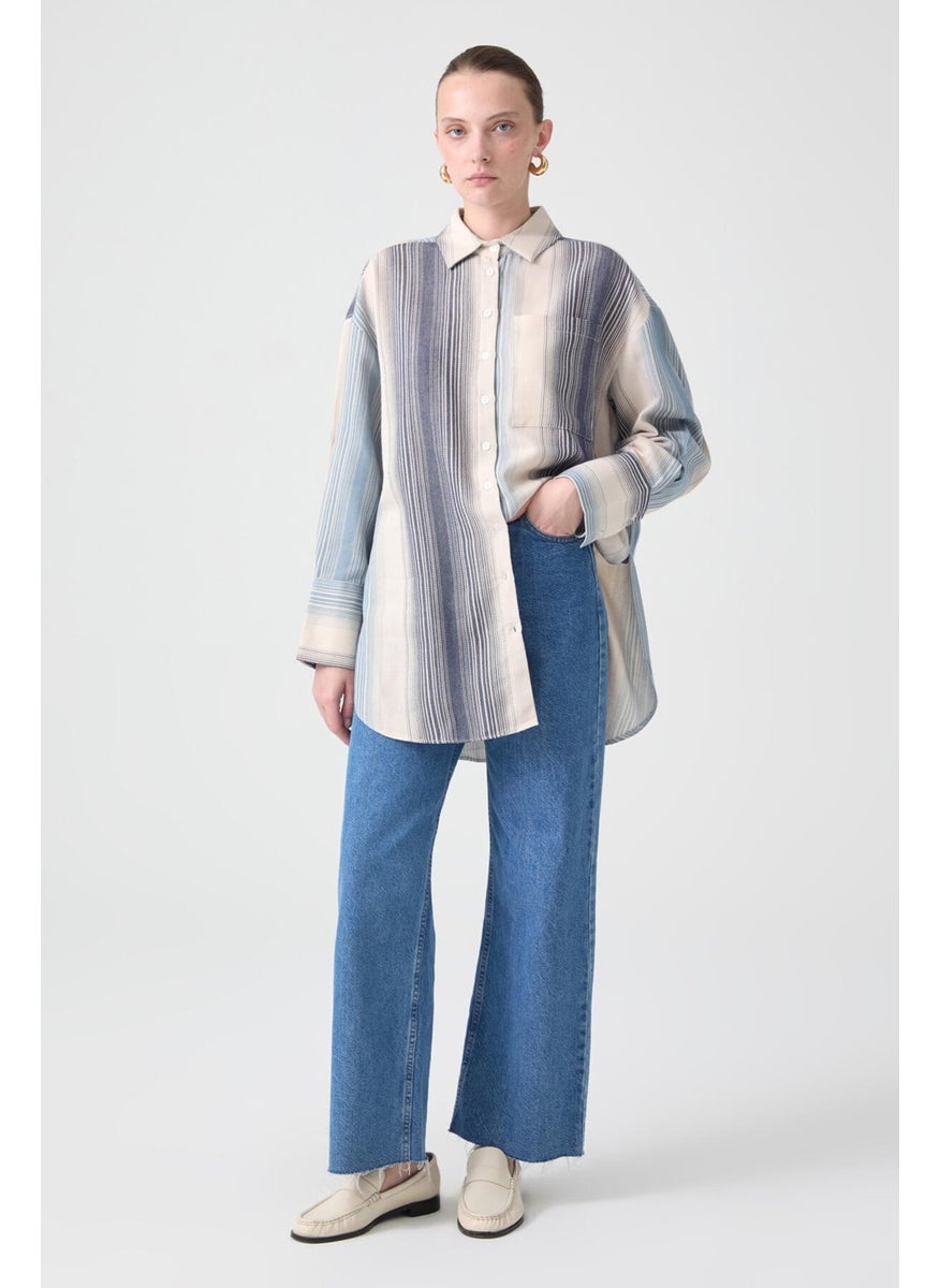 Natural Texture Striped Shirt