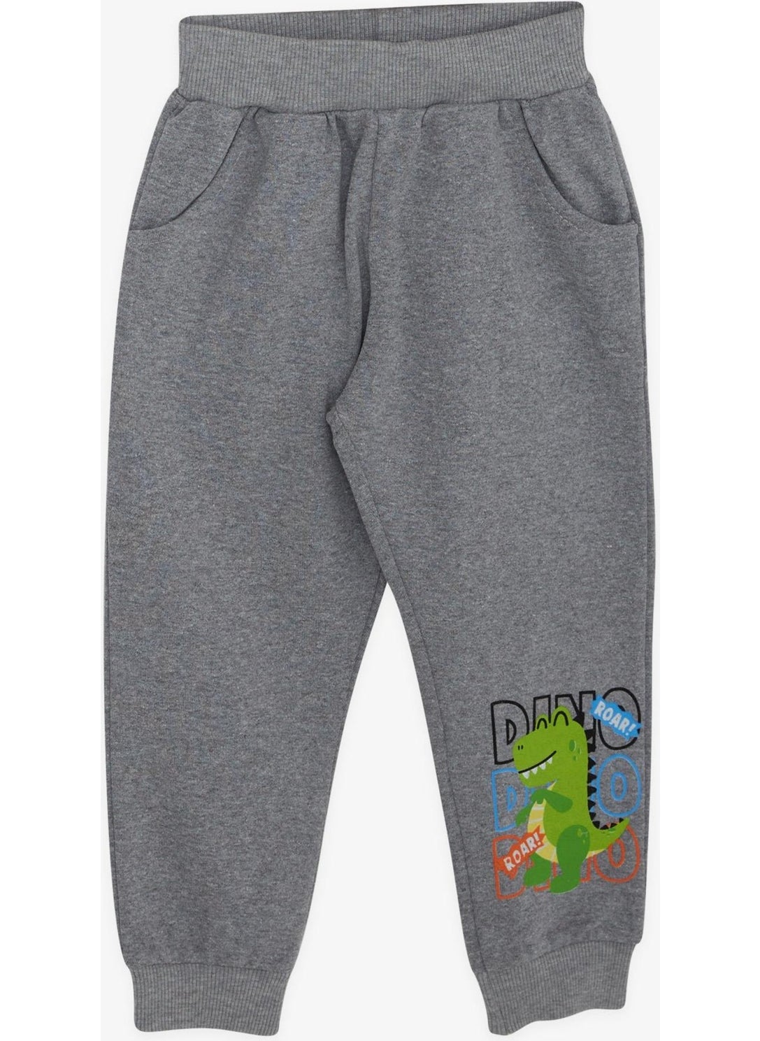 Boy's Tracksuit Set, Colorful Slogan Printed, Age 1-4, Gray