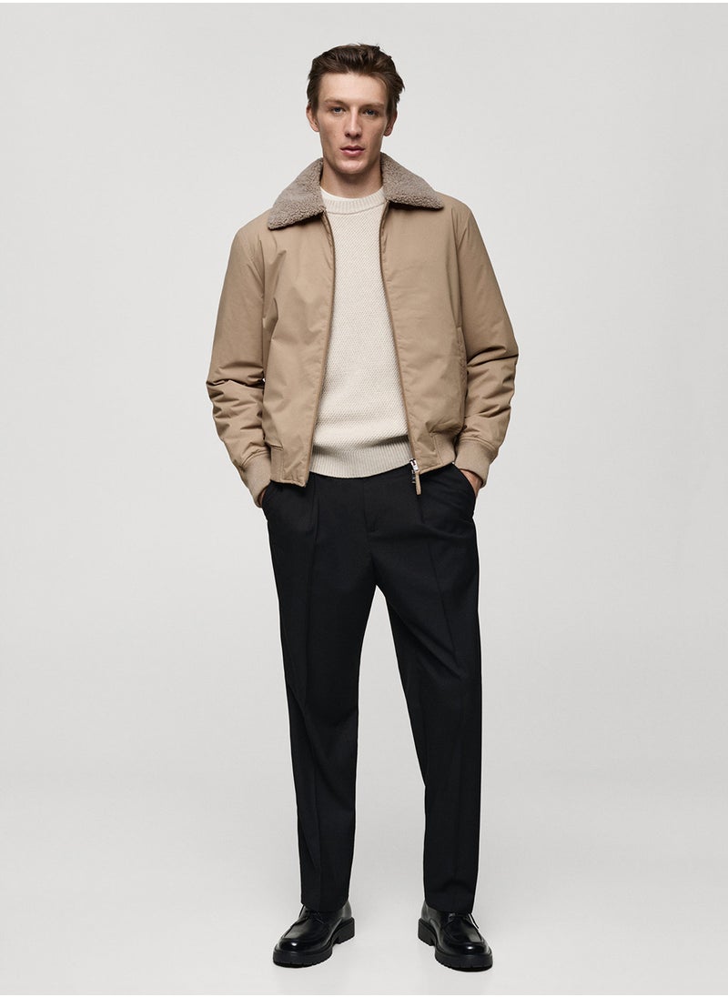 Noah Sheepskin Collar Jacket