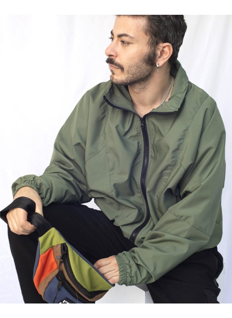 Women's Men's Green Colored Bomber Jacket