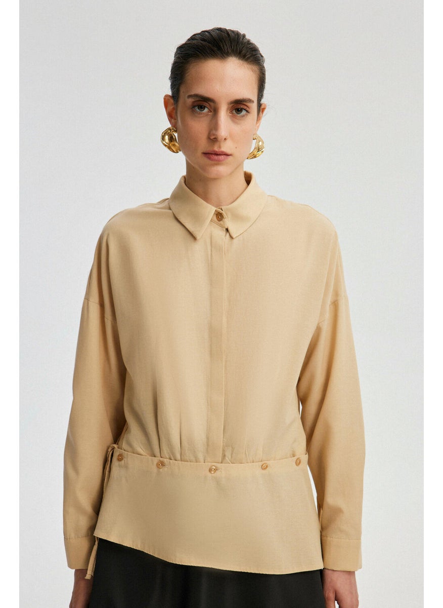 Poplin Shirt with Waist Detail